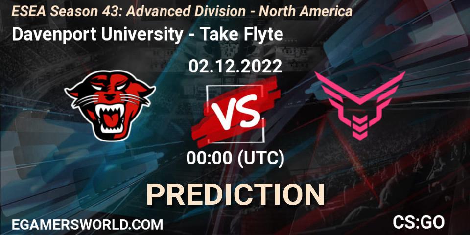Davenport University vs Take Flyte: Betting TIp, Match Prediction. 02.12.22. CS2 (CS:GO), ESEA Season 43: Advanced Division - North America