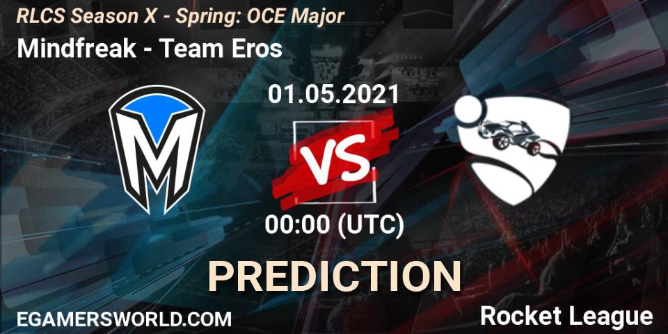 Mindfreak vs Team Eros: Betting TIp, Match Prediction. 01.05.2021 at 00:00. Rocket League, RLCS Season X - Spring: OCE Major