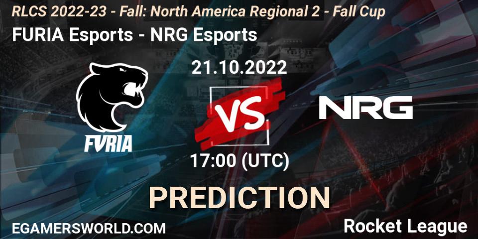 FURIA Esports vs NRG Esports: Betting TIp, Match Prediction. 21.10.2022 at 17:00. Rocket League, RLCS 2022-23 - Fall: North America Regional 2 - Fall Cup