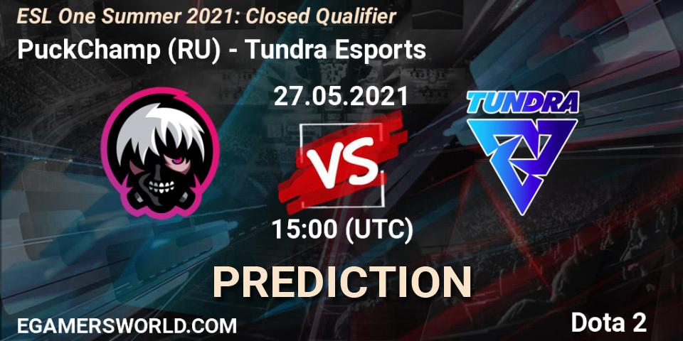 PuckChamp (RU) vs Tundra Esports: Betting TIp, Match Prediction. 27.05.2021 at 17:33. Dota 2, ESL One Summer 2021: Closed Qualifier