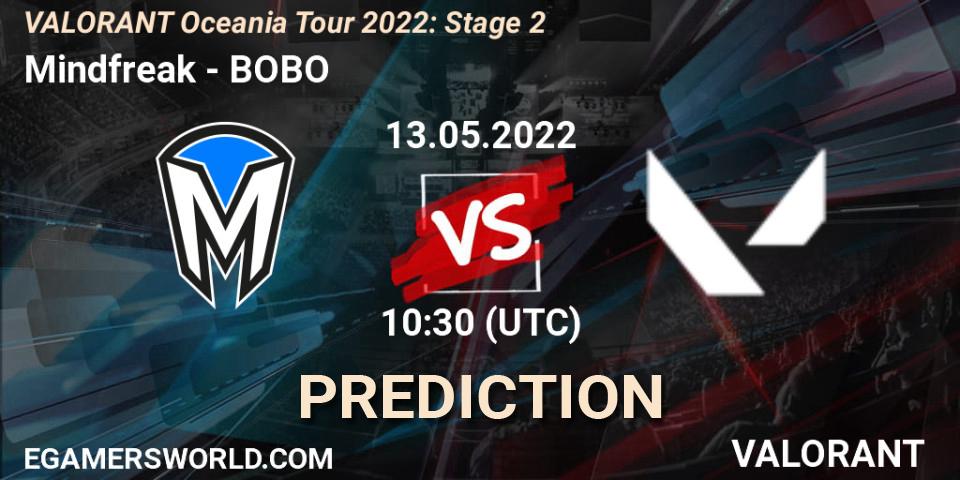Mindfreak vs BOBO: Betting TIp, Match Prediction. 13.05.2022 at 10:30. VALORANT, VALORANT Oceania Tour 2022: Stage 2