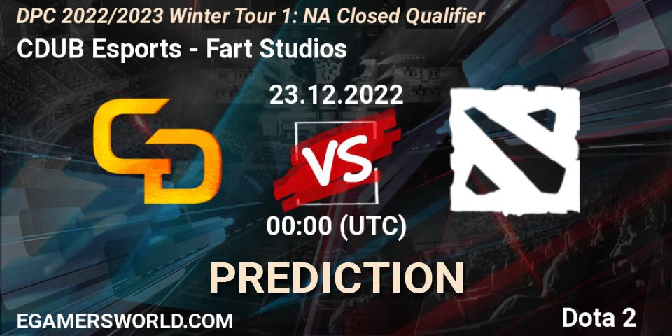 CDUB Esports vs Fart Studios: Betting TIp, Match Prediction. 22.12.22. Dota 2, DPC 2022/2023 Winter Tour 1: NA Closed Qualifier