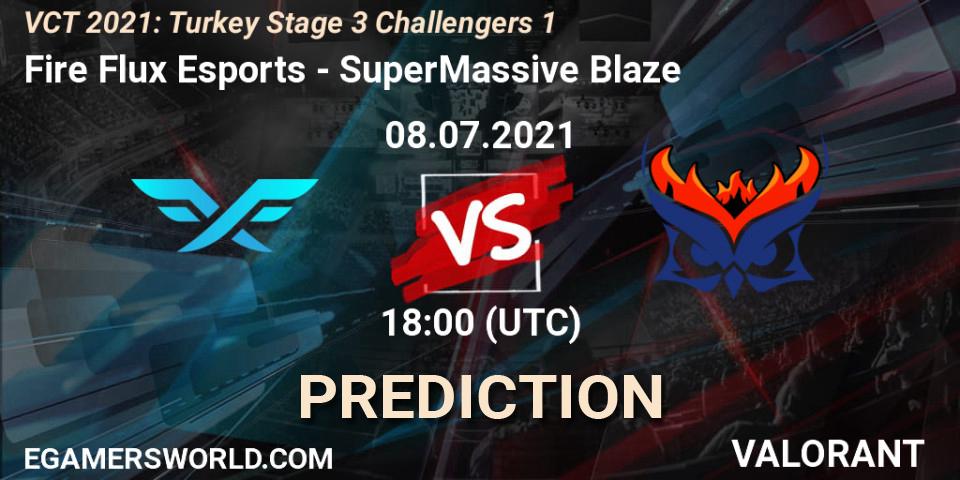 Fire Flux Esports vs SuperMassive Blaze: Betting TIp, Match Prediction. 08.07.2021 at 18:15. VALORANT, VCT 2021: Turkey Stage 3 Challengers 1