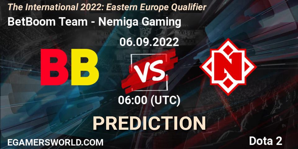 BetBoom Team vs Nemiga Gaming: Betting TIp, Match Prediction. 06.09.22. Dota 2, The International 2022: Eastern Europe Qualifier