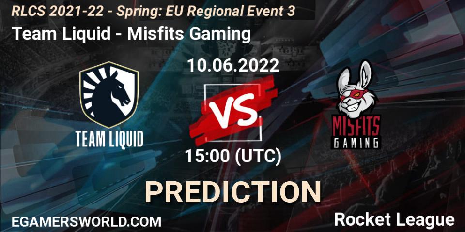 Team Liquid vs Misfits Gaming: Betting TIp, Match Prediction. 10.06.22. Rocket League, RLCS 2021-22 - Spring: EU Regional Event 3