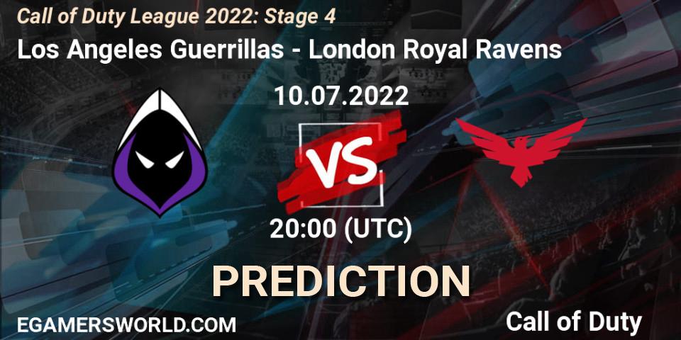 Los Angeles Guerrillas vs London Royal Ravens: Betting TIp, Match Prediction. 10.07.2022 at 20:00. Call of Duty, Call of Duty League 2022: Stage 4