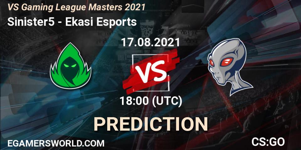 Sinister5 vs Ekasi Esports: Betting TIp, Match Prediction. 17.08.21. CS2 (CS:GO), VS Gaming League Masters 2021