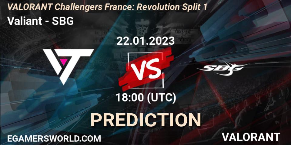 Valiant vs SBG: Betting TIp, Match Prediction. 22.01.23. VALORANT, VALORANT Challengers 2023 France: Revolution Split 1