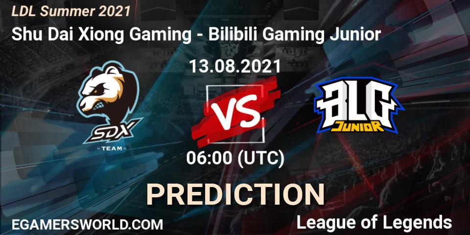 Shu Dai Xiong Gaming vs Bilibili Gaming Junior: Betting TIp, Match Prediction. 13.08.21. LoL, LDL Summer 2021