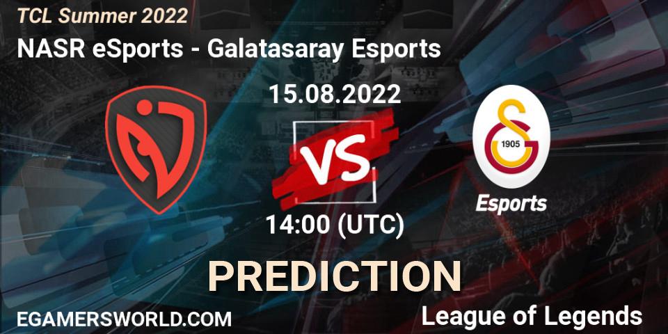 NASR eSports vs Galatasaray Esports: Betting TIp, Match Prediction. 14.08.22. LoL, TCL Summer 2022