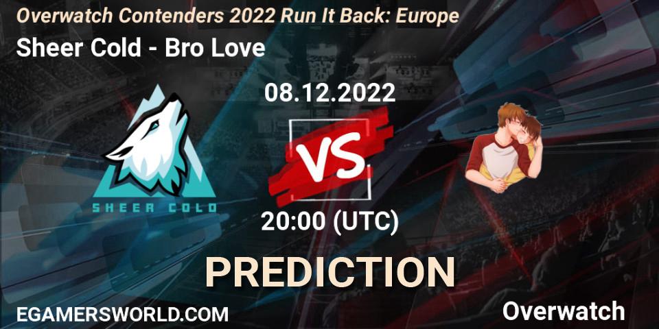 Sheer Cold vs Bro Love: Betting TIp, Match Prediction. 08.12.22. Overwatch, Overwatch Contenders 2022 Run It Back: Europe
