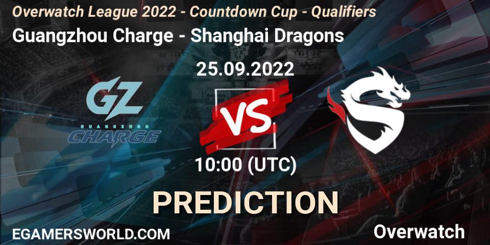 Guangzhou Charge vs Shanghai Dragons: Betting TIp, Match Prediction. 25.09.22. Overwatch, Overwatch League 2022 - Countdown Cup - Qualifiers