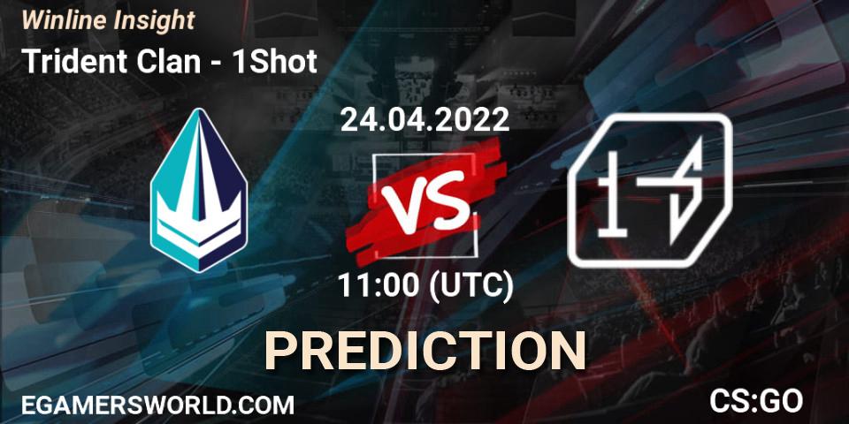 Trident Clan vs 1Shot: Betting TIp, Match Prediction. 24.04.2022 at 11:00. Counter-Strike (CS2), Winline Insight