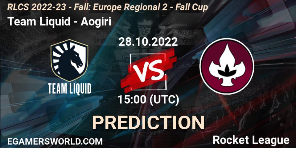 Team Liquid vs Aogiri: Betting TIp, Match Prediction. 28.10.2022 at 15:00. Rocket League, RLCS 2022-23 - Fall: Europe Regional 2 - Fall Cup