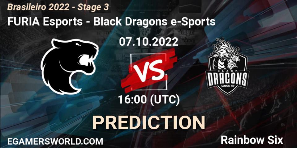 FURIA Esports vs Black Dragons e-Sports: Betting TIp, Match Prediction. 07.10.2022 at 16:00. Rainbow Six, Brasileirão 2022 - Stage 3