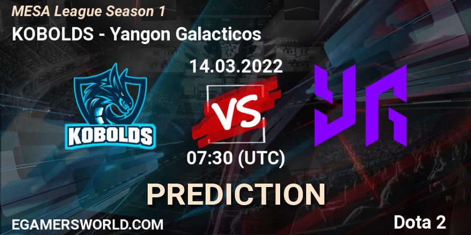 KOBOLDS vs Yangon Galacticos: Betting TIp, Match Prediction. 14.03.2022 at 07:26. Dota 2, MESA League Season 1