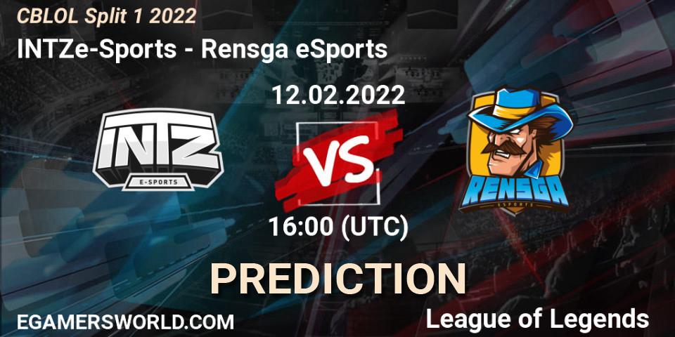 INTZ e-Sports vs Rensga eSports: Betting TIp, Match Prediction. 12.02.2022 at 16:00. LoL, CBLOL Split 1 2022