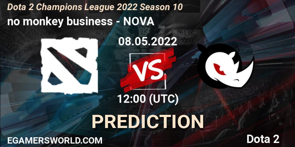 no monkey business vs NOVA: Betting TIp, Match Prediction. 08.05.2022 at 12:01. Dota 2, Dota 2 Champions League 2022 Season 10 
