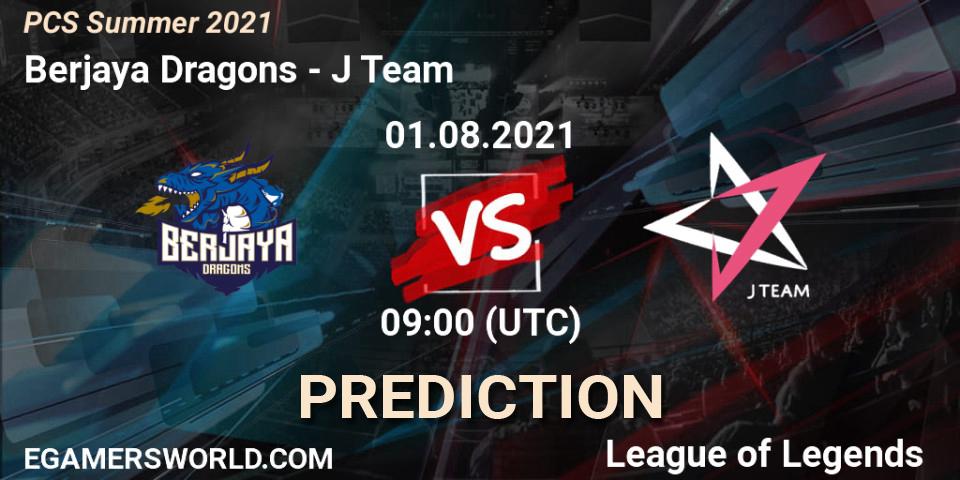 Berjaya Dragons vs J Team: Betting TIp, Match Prediction. 01.08.21. LoL, PCS Summer 2021