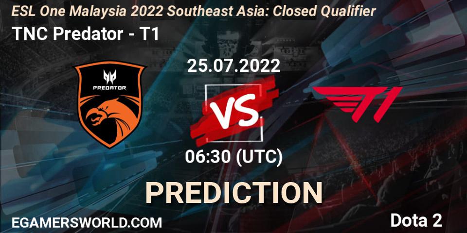 TNC Predator vs T1: Betting TIp, Match Prediction. 25.07.22. Dota 2, ESL One Malaysia 2022 Southeast Asia: Closed Qualifier