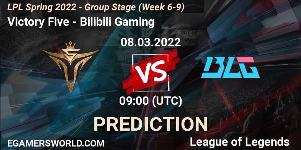 Victory Five vs Bilibili Gaming: Betting TIp, Match Prediction. 08.03.22. LoL, LPL Spring 2022 - Group Stage (Week 6-9)
