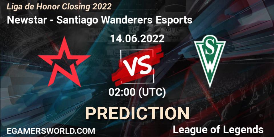 Newstar vs Santiago Wanderers Esports: Betting TIp, Match Prediction. 14.06.2022 at 02:00. LoL, Liga de Honor Closing 2022