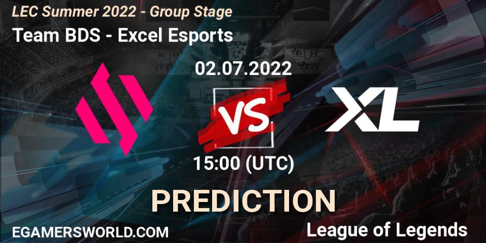 Team BDS vs Excel Esports: Betting TIp, Match Prediction. 02.07.22. LoL, LEC Summer 2022 - Group Stage