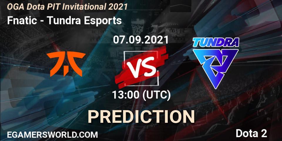 Fnatic vs Tundra Esports: Betting TIp, Match Prediction. 07.09.2021 at 13:06. Dota 2, OGA Dota PIT Invitational 2021