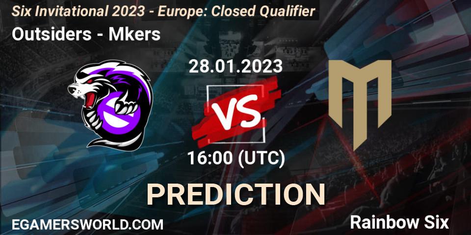 Outsiders vs Mkers: Betting TIp, Match Prediction. 28.01.23. Rainbow Six, Six Invitational 2023 - Europe: Closed Qualifier