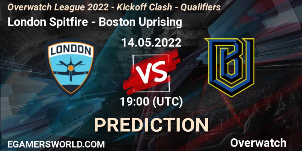London Spitfire vs Boston Uprising: Betting TIp, Match Prediction. 14.05.22. Overwatch, Overwatch League 2022 - Kickoff Clash - Qualifiers
