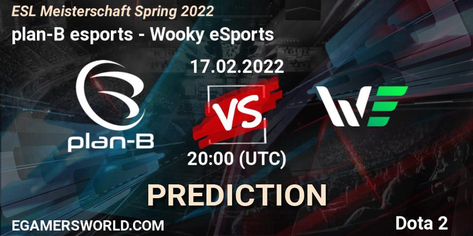 plan-B esports vs Wooky eSports: Betting TIp, Match Prediction. 17.02.2022 at 20:00. Dota 2, ESL Meisterschaft Spring 2022
