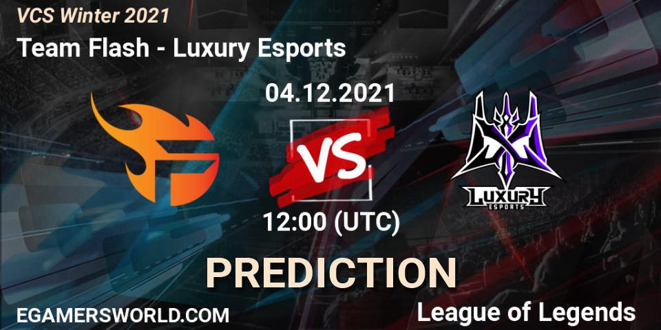 Team Flash vs Luxury Esports: Betting TIp, Match Prediction. 04.12.2021 at 12:00. LoL, VCS Winter 2021