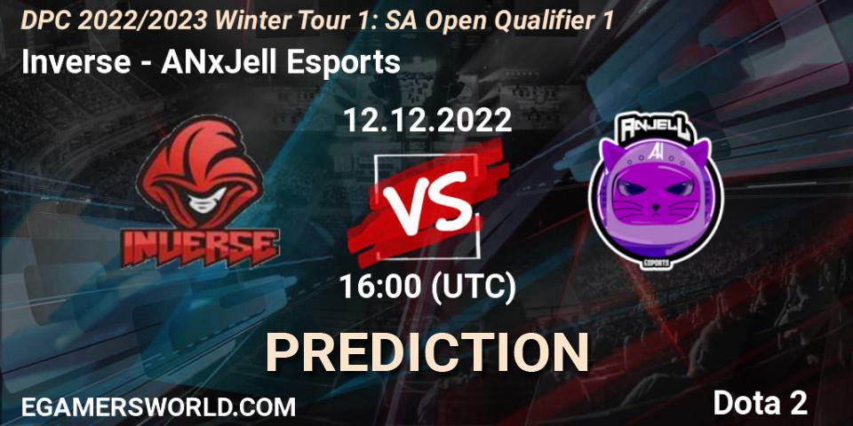 Inverse vs ANxJell Esports: Betting TIp, Match Prediction. 12.12.22. Dota 2, DPC 2022/2023 Winter Tour 1: SA Open Qualifier 1