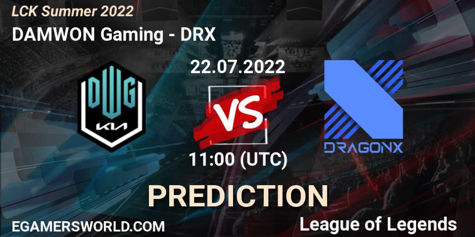 DAMWON Gaming vs DRX: Betting TIp, Match Prediction. 22.07.2022 at 11:00. LoL, LCK Summer 2022