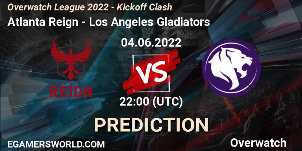 Atlanta Reign vs Los Angeles Gladiators: Betting TIp, Match Prediction. 04.06.22. Overwatch, Overwatch League 2022 - Kickoff Clash