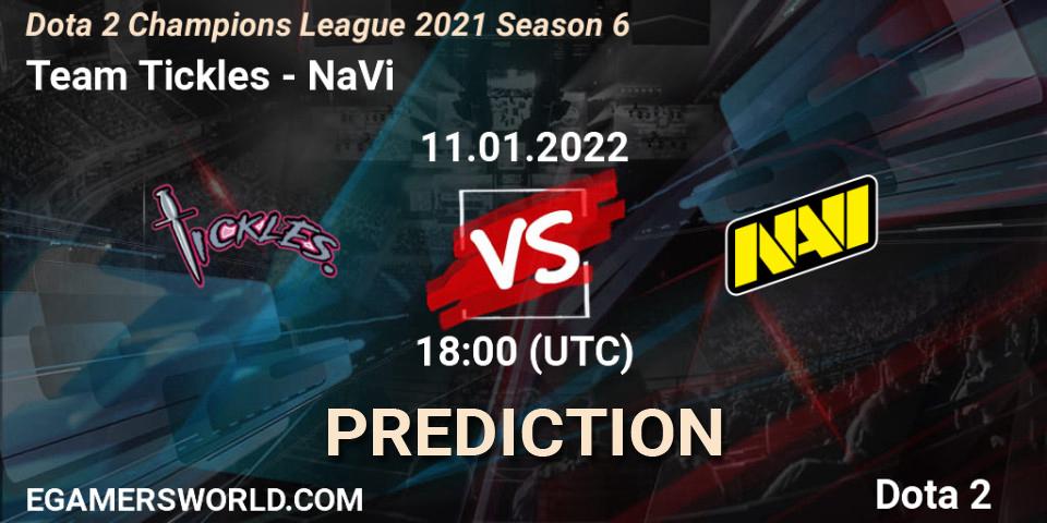 Team Tickles vs NaVi: Betting TIp, Match Prediction. 11.01.22. Dota 2, Dota 2 Champions League 2021 Season 6