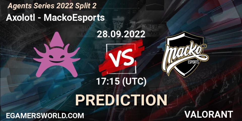 Axolotl vs MackoEsports: Betting TIp, Match Prediction. 28.09.22. VALORANT, Agents Series 2022 Split 2