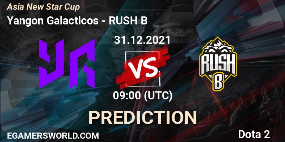 Yangon Galacticos vs RUSH B: Betting TIp, Match Prediction. 02.01.22. Dota 2, Asia New Star Cup