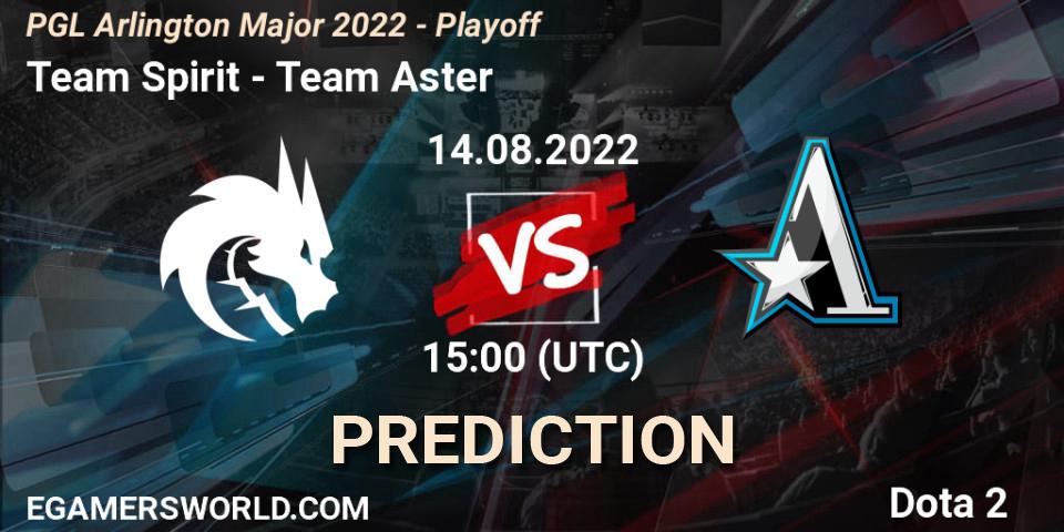 Team Spirit vs Team Aster: Betting TIp, Match Prediction. 14.08.22. Dota 2, PGL Arlington Major 2022 - Playoff