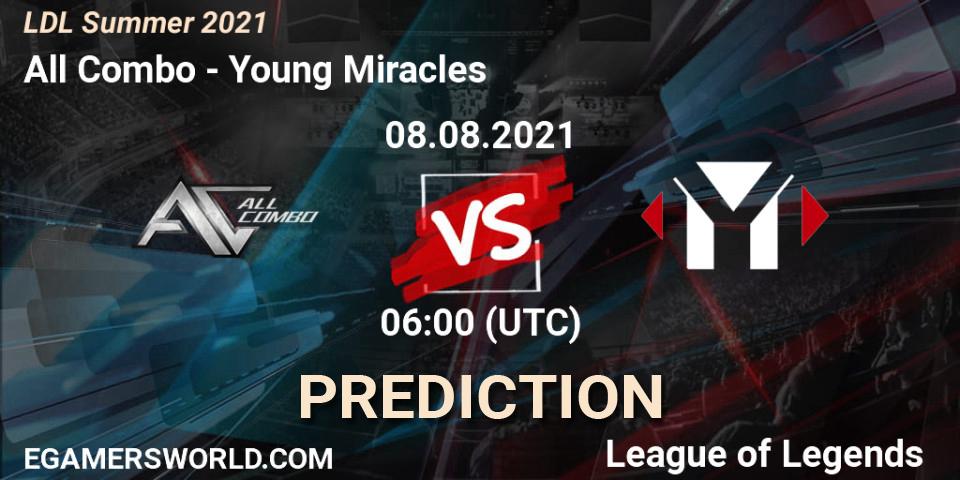 All Combo vs Young Miracles: Betting TIp, Match Prediction. 08.08.21. LoL, LDL Summer 2021