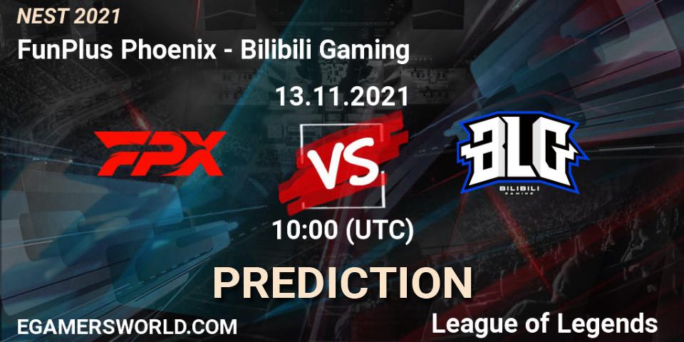 Bilibili Gaming vs FunPlus Phoenix: Betting TIp, Match Prediction. 14.11.21. LoL, NEST 2021