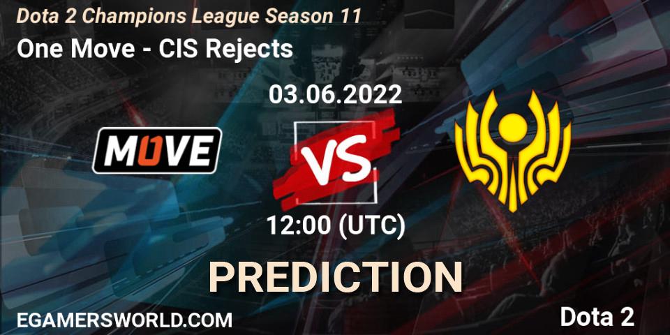 One Move vs CIS Rejects: Betting TIp, Match Prediction. 03.06.22. Dota 2, Dota 2 Champions League Season 11