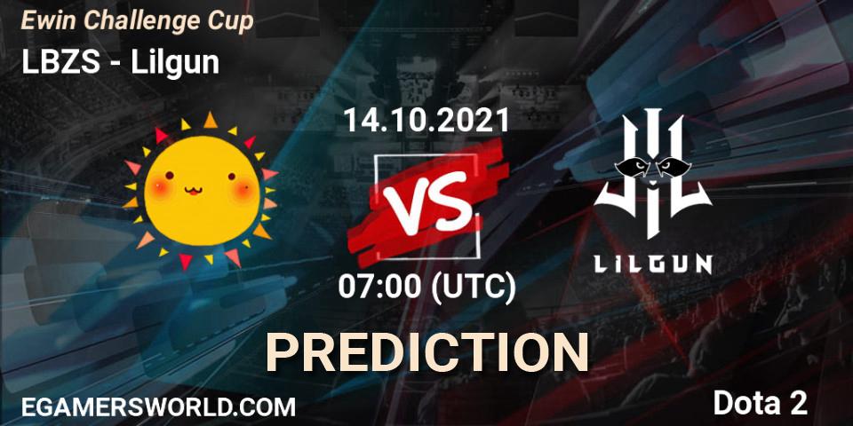 LBZS vs Lilgun: Betting TIp, Match Prediction. 15.10.2021 at 03:03. Dota 2, Ewin Challenge Cup