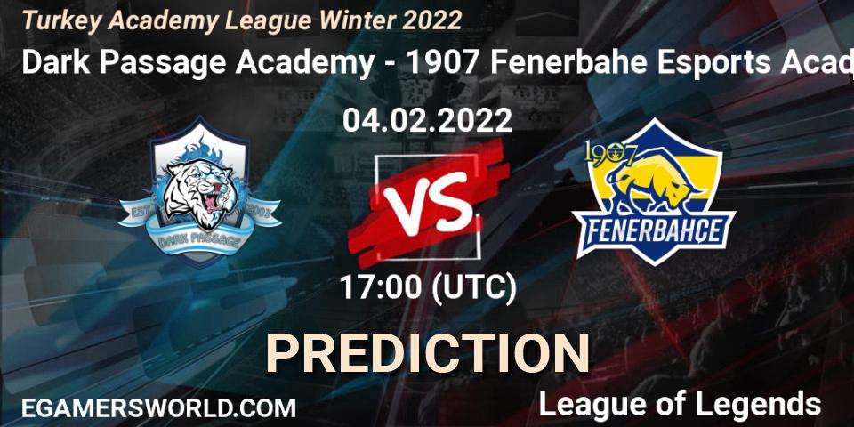Dark Passage Academy vs 1907 Fenerbahçe Esports Academy: Betting TIp, Match Prediction. 04.02.22. LoL, Turkey Academy League Winter 2022