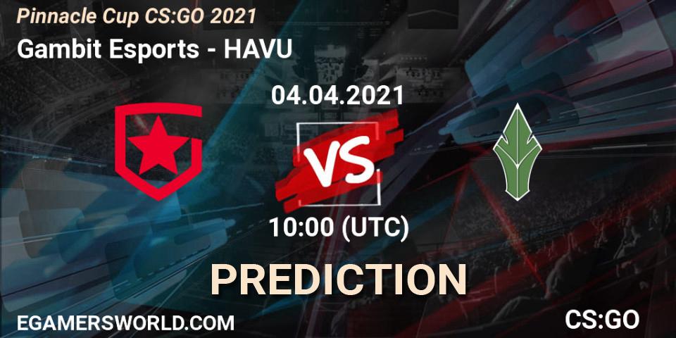 Gambit Esports vs HAVU: Betting TIp, Match Prediction. 04.04.21. CS2 (CS:GO), Pinnacle Cup #1