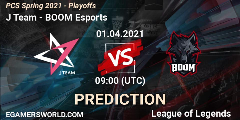 J Team vs BOOM Esports: Betting TIp, Match Prediction. 01.04.2021 at 09:00. LoL, PCS Spring 2021 - Playoffs