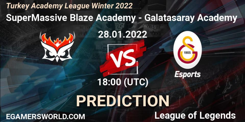 SuperMassive Blaze Academy vs Galatasaray Academy: Betting TIp, Match Prediction. 28.01.2022 at 18:00. LoL, Turkey Academy League Winter 2022