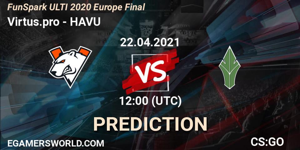 Virtus.pro vs HAVU: Betting TIp, Match Prediction. 22.04.21. CS2 (CS:GO), Funspark ULTI 2020 Finals