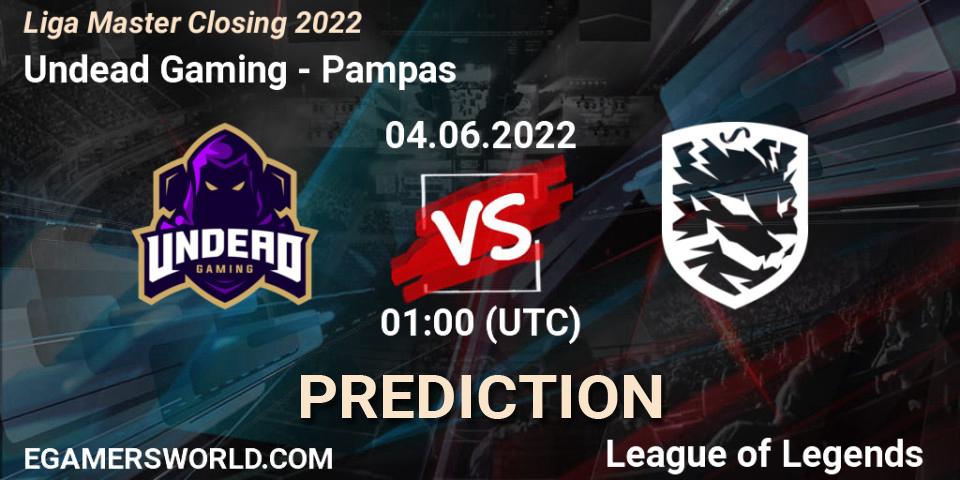 Undead Gaming vs Pampas: Betting TIp, Match Prediction. 04.06.2022 at 01:00. LoL, Liga Master Closing 2022