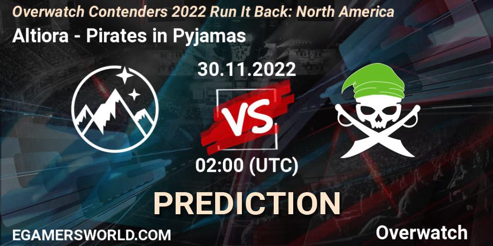Altiora vs Pirates in Pyjamas: Betting TIp, Match Prediction. 30.11.22. Overwatch, Overwatch Contenders 2022 Run It Back: North America